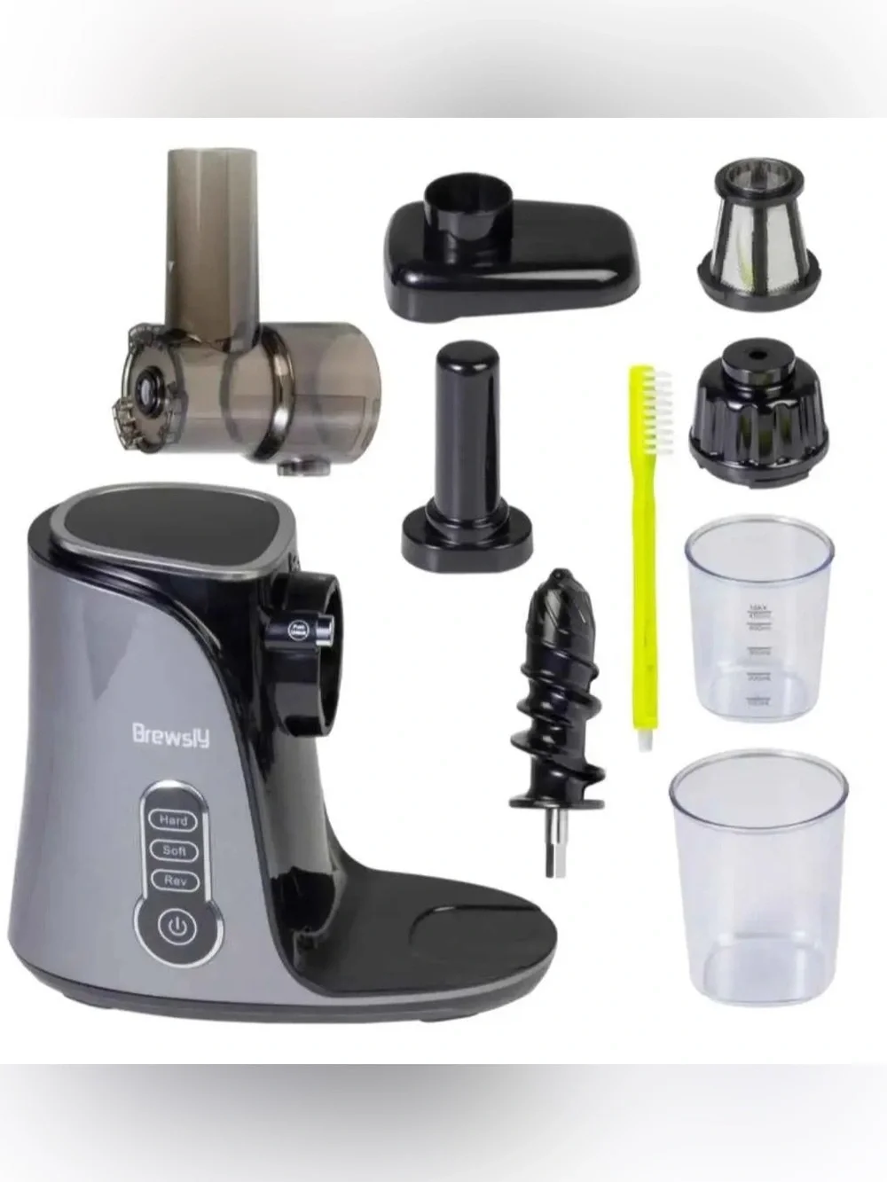 Brewsly Electric Juicer with Accessories - Black